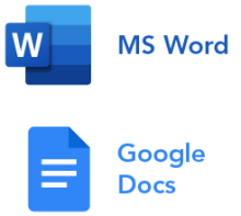 graphic icon of Microsoft Word and Google Docs