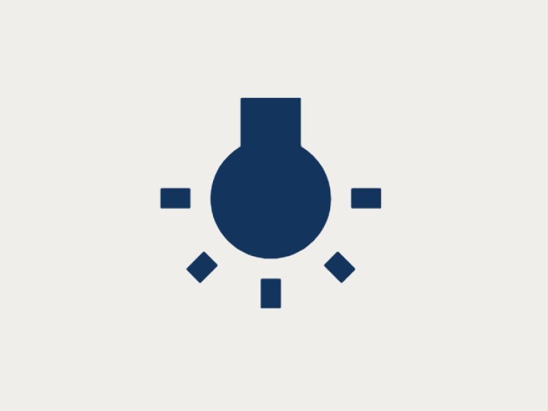 blue lightbulb icon